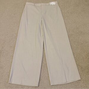 Uniqlo Women’s Size XL Waist 32-34.5 Smart Wide Pants Natural Color Stretch NWT